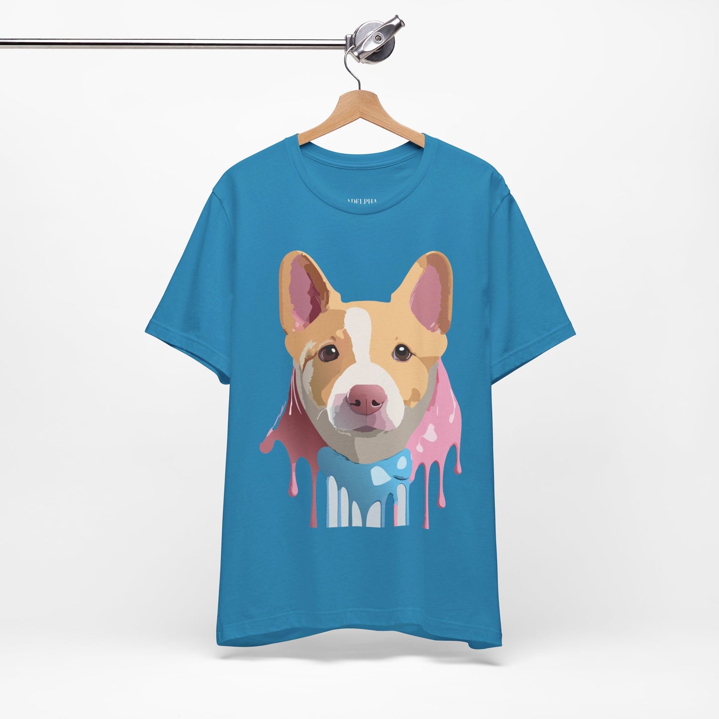 T-Shirt aus natürlicher Baumwolle mit Hund