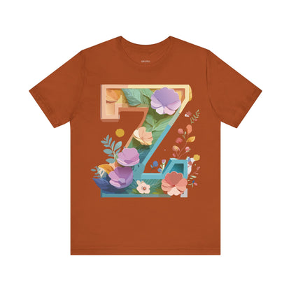 Natural Cotton Tee Shirt - Letters Collection - Z Printify