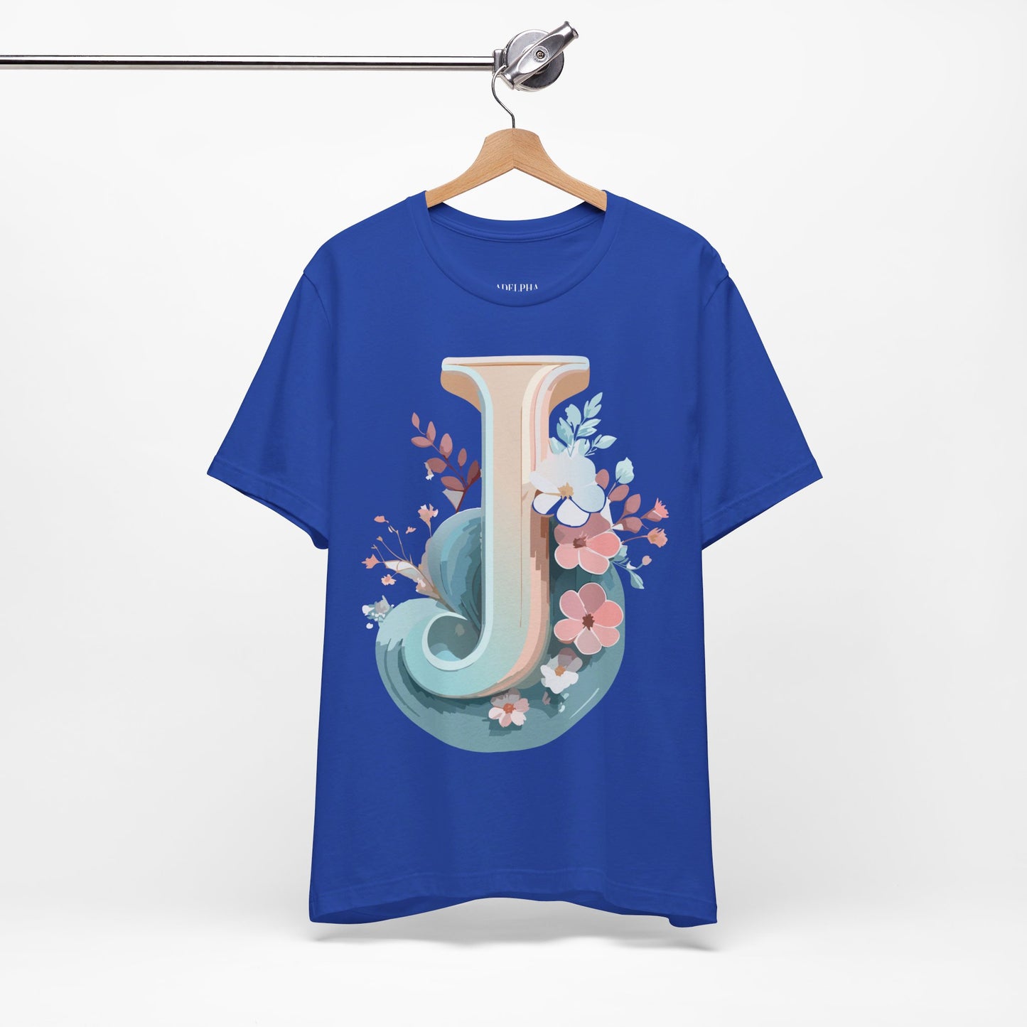 Natural Cotton Tee Shirt - Letters Collection - J