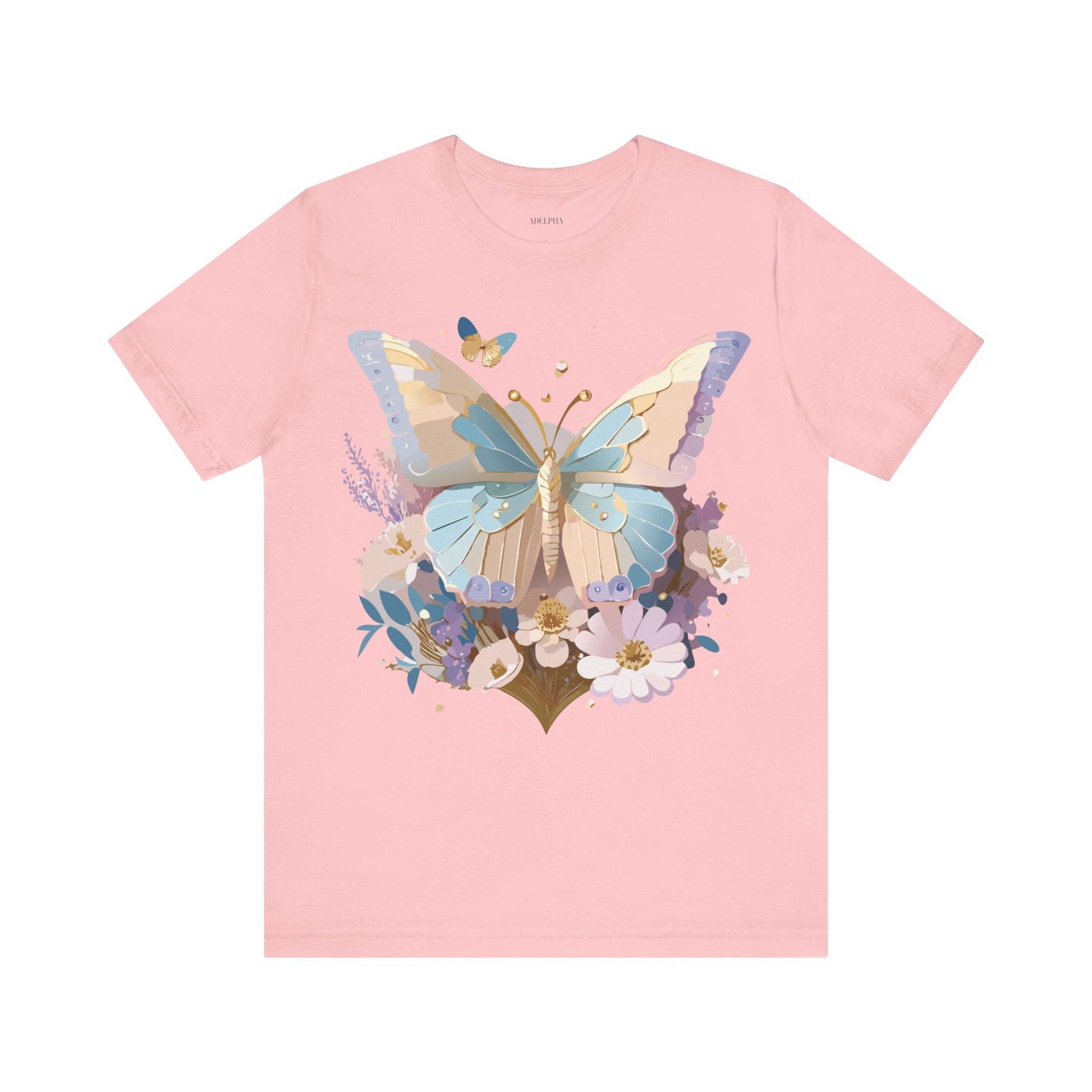 T-shirt en coton naturel avec papillon