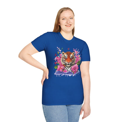 Tiger Shirt Unisex Gildan Softstyle Cotton Tee 100 Percent Ring Spun Comfort