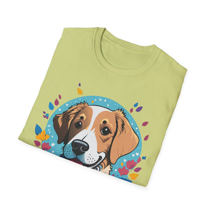Unisex Dog Shirt Animal Print Tee Gildan Softstyle 64000 Cotton