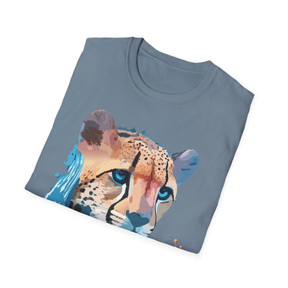 Cheetah Shirt Unisex Tee Softstyle Gildan 64000 100 Percent Ring Spun Cotton