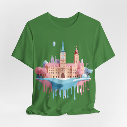 Natural Cotton Tee Shirt - Beautiful Places Collection - Prague Printify