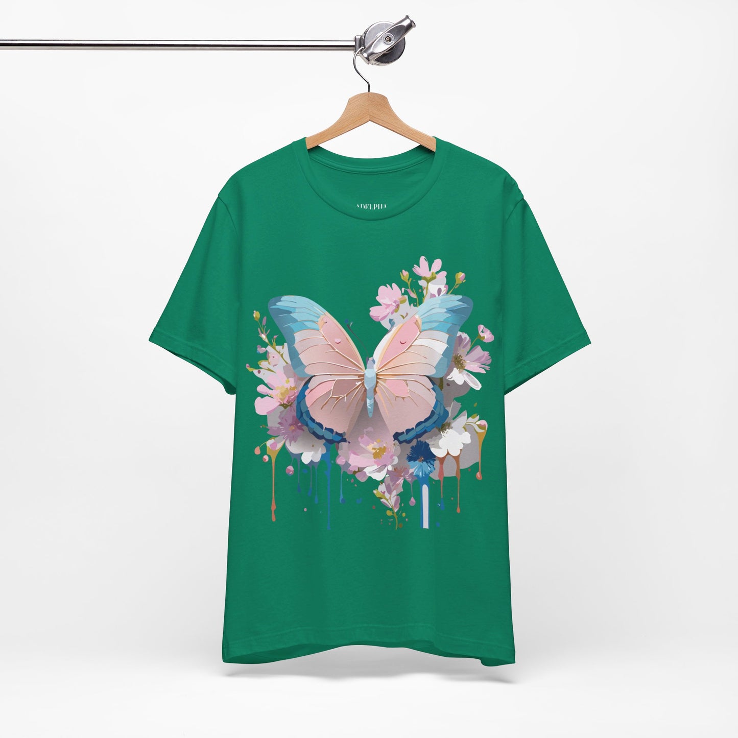 T-shirt en coton naturel avec papillon