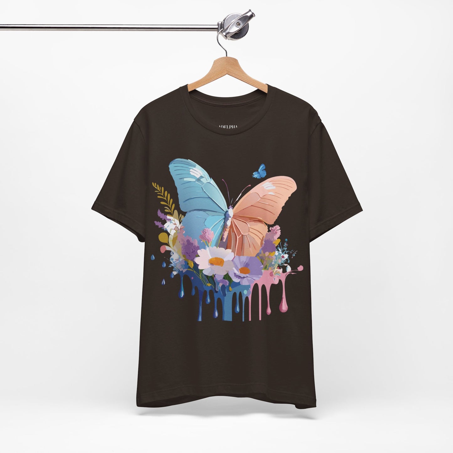 T-Shirt aus natürlicher Baumwolle mit Schmetterling