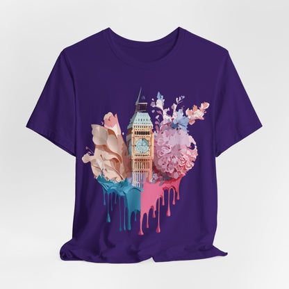 Natural Cotton Tee Shirt - Beautiful Places Collection - London Printify