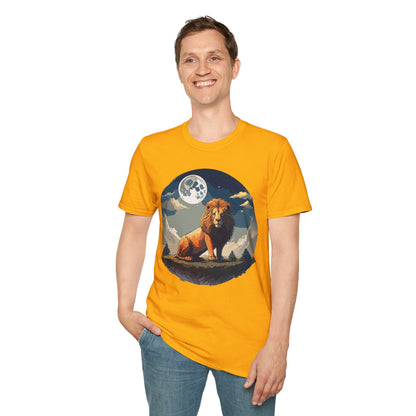 Lion Shirt Unisex Animal Tee Softstyle 64000 100 Percent Ring-Spun Cotton
