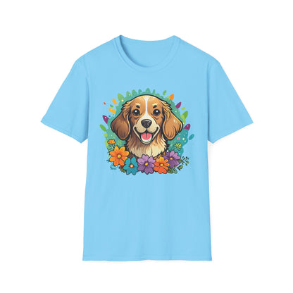 Dog Lover Unisex Animal Print T Shirt Cotton Tee Gildan Softstyle 64000