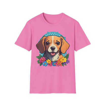Dog Shirt Unisex Animal Tee Softstyle Cotton Ring Spun Comfort