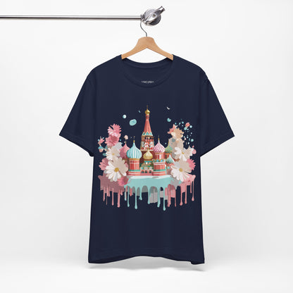 Natural Cotton Tee Shirt - Beautiful Places Collection - Moscow Printify