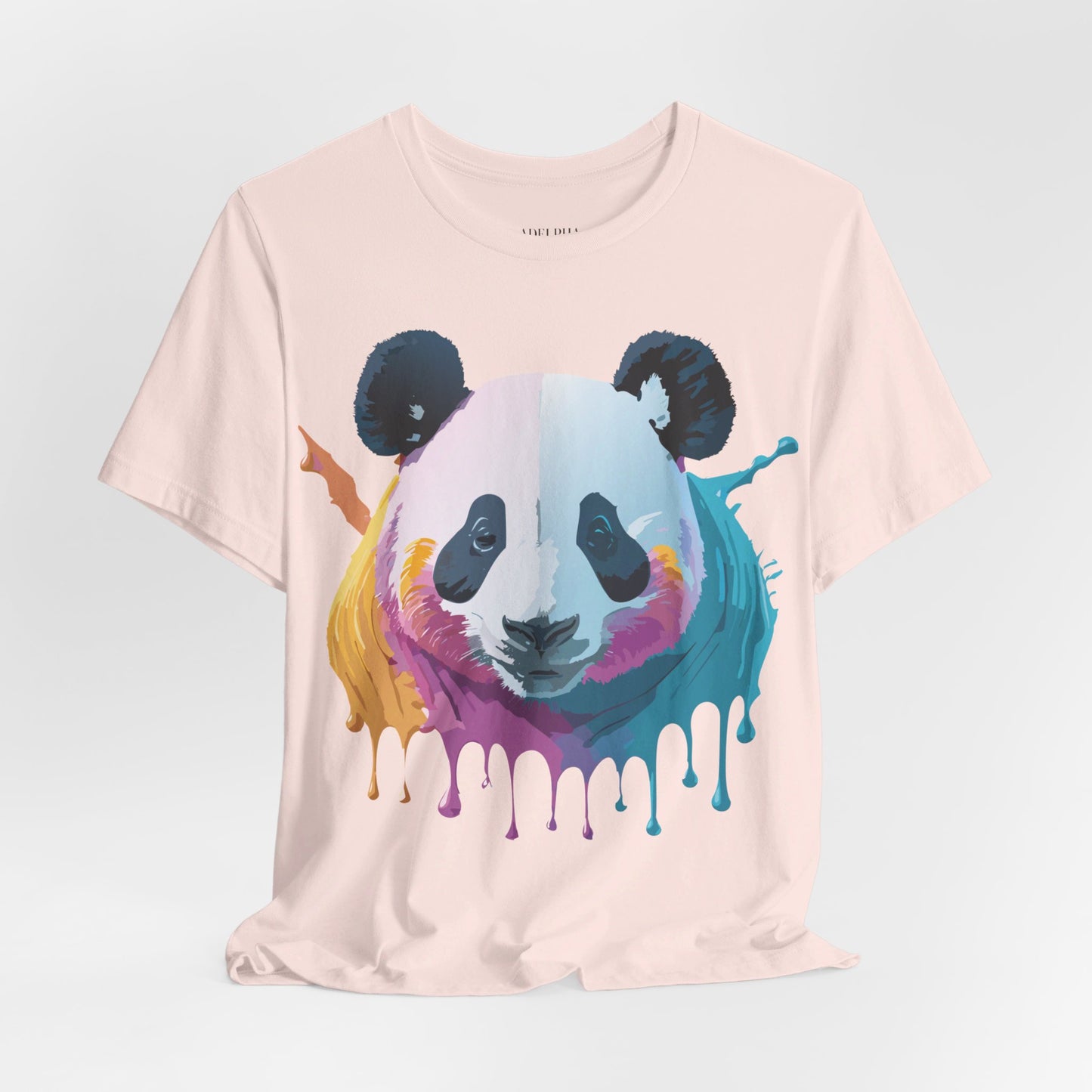 Natural Cotton Tee Shirt with Panda