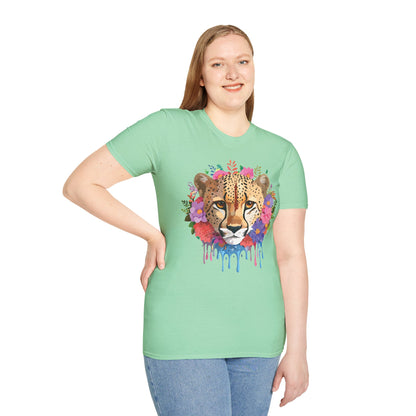 Cheetah Print Shirt Softstyle Tee Gildan 64000 100 Percent Ring Spun Cotton