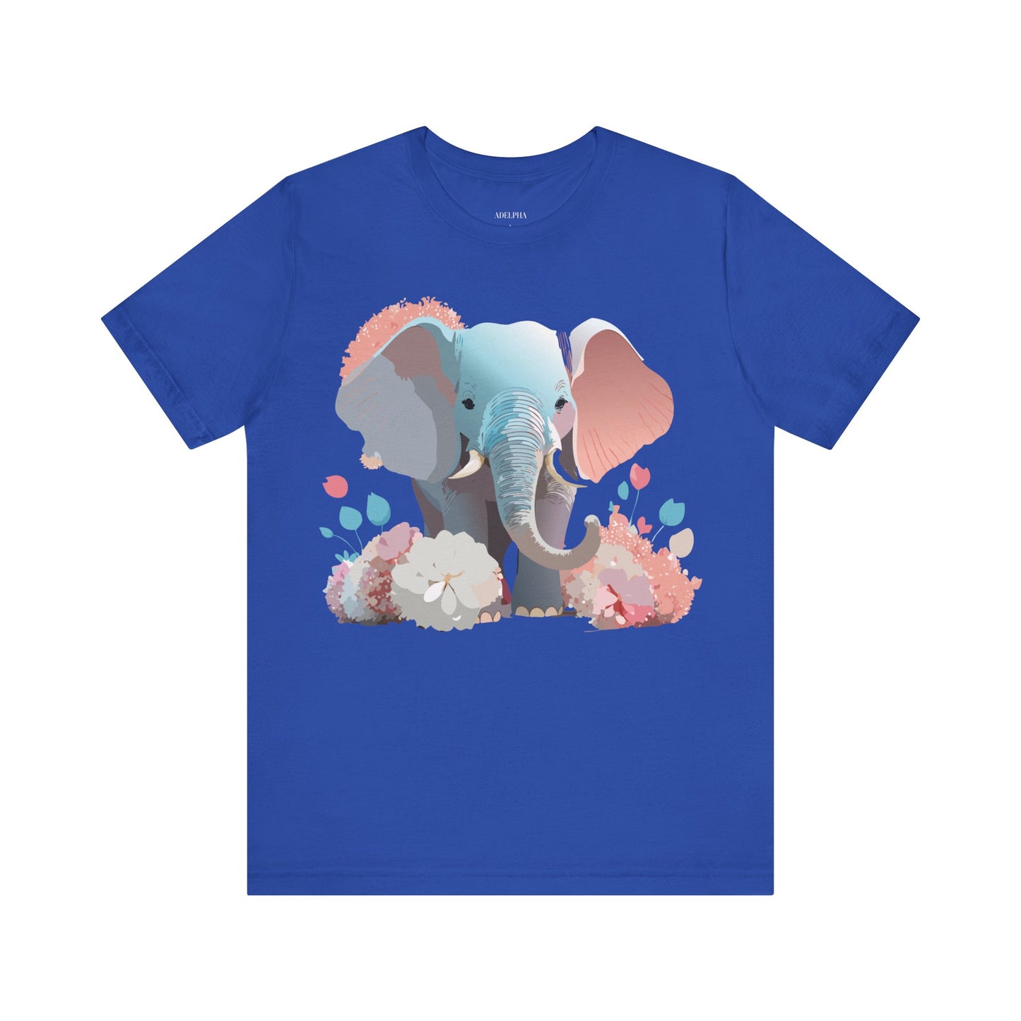 T-shirt en coton naturel avec motif éléphant