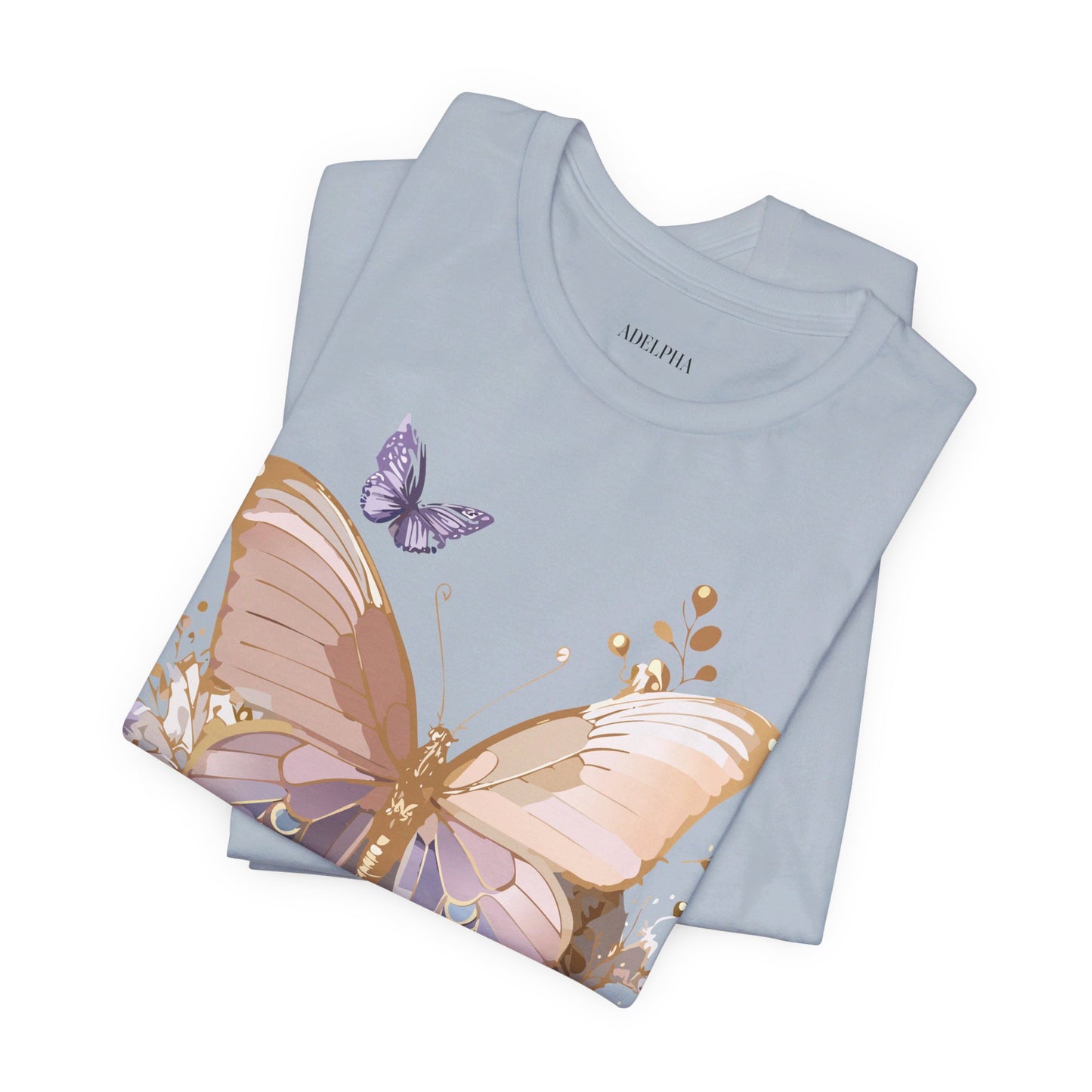 T-shirt en coton naturel avec papillon