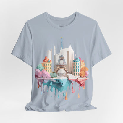 Natural Cotton Tee Shirt - Beautiful Places Collection - Paris Printify