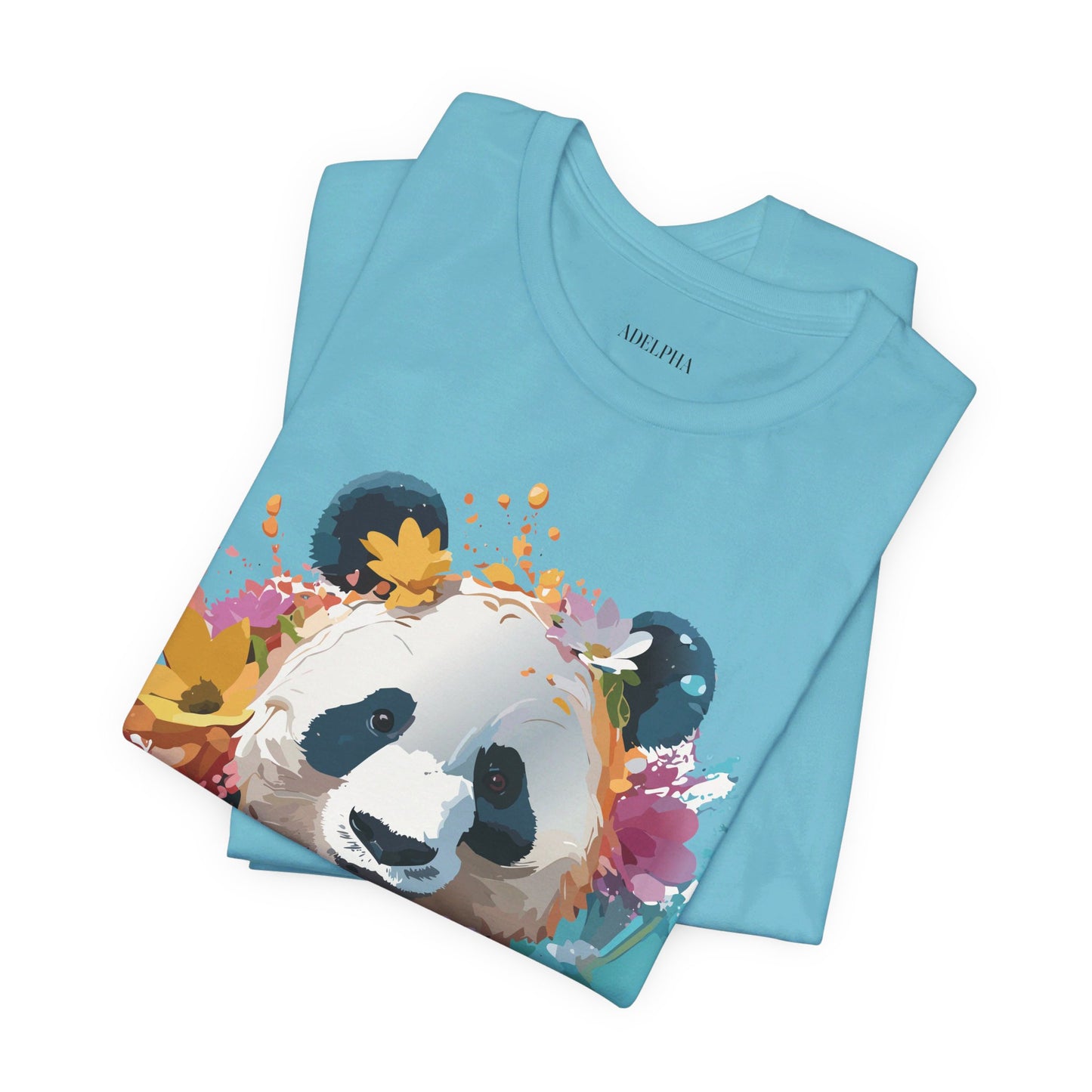 T-shirt en coton naturel avec panda