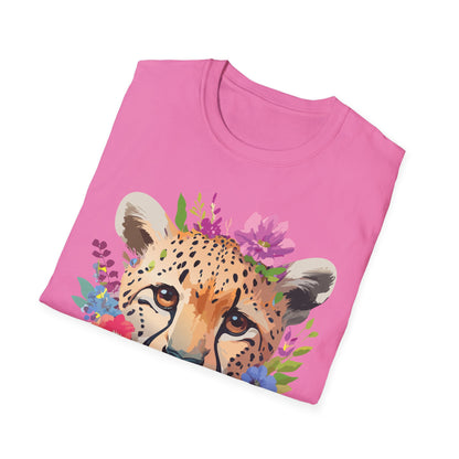 Cheetah Print Unisex Softstyle T Shirt Gildan 64000 Tee For Everyday Comfort