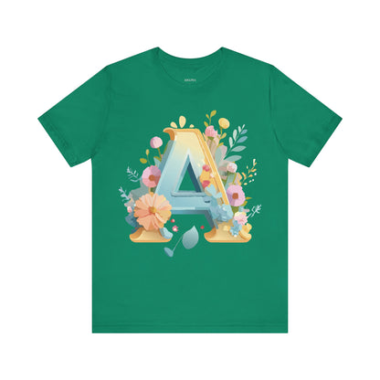 Natural Cotton Tee Shirt - Letters Collection - A Printify