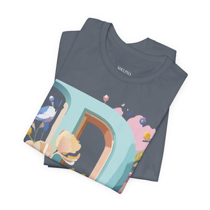 Natural Cotton Tee Shirt - Letters Collection - D Printify