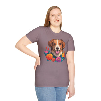 Dog Shirt Unisex Animal Tee Short Sleeve Gildan Softstyle 64000 Cotton Tee