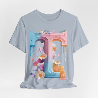 Natural Cotton Tee Shirt - Letters Collection - T Printify