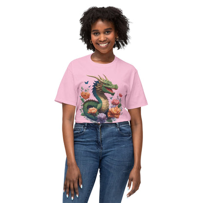 Dragon T Shirt With Art Print HD Cotton Unisex Tee Vintage Dragon Design