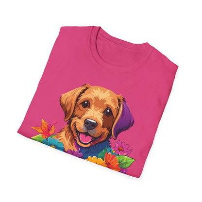 Unisex Dog Shirt With Animals Tee Softstyle Gildan 64000 Comfort Fit
