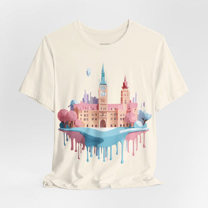Natural Cotton Tee Shirt - Beautiful Places Collection - Prague Printify