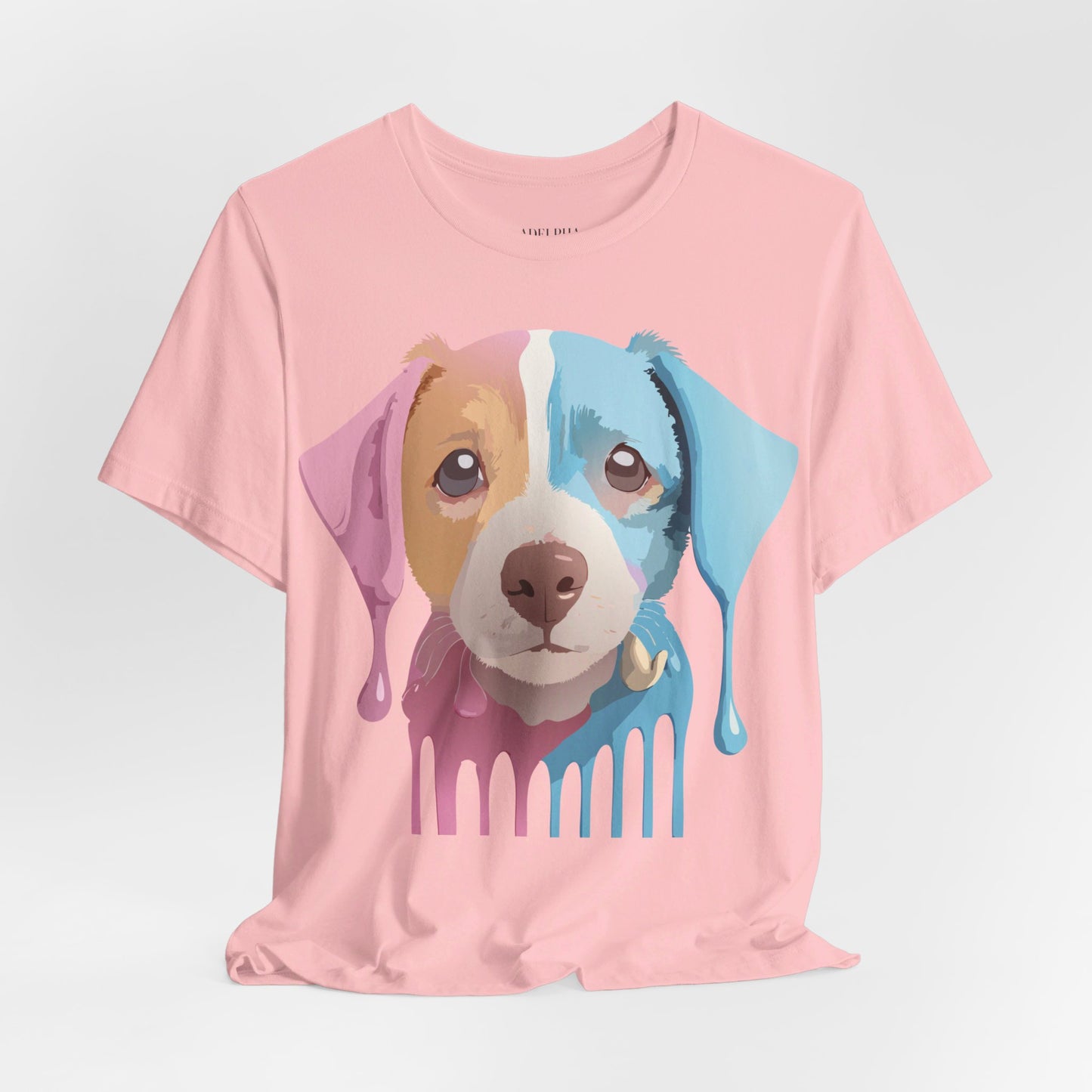 T-Shirt aus natürlicher Baumwolle mit Hund