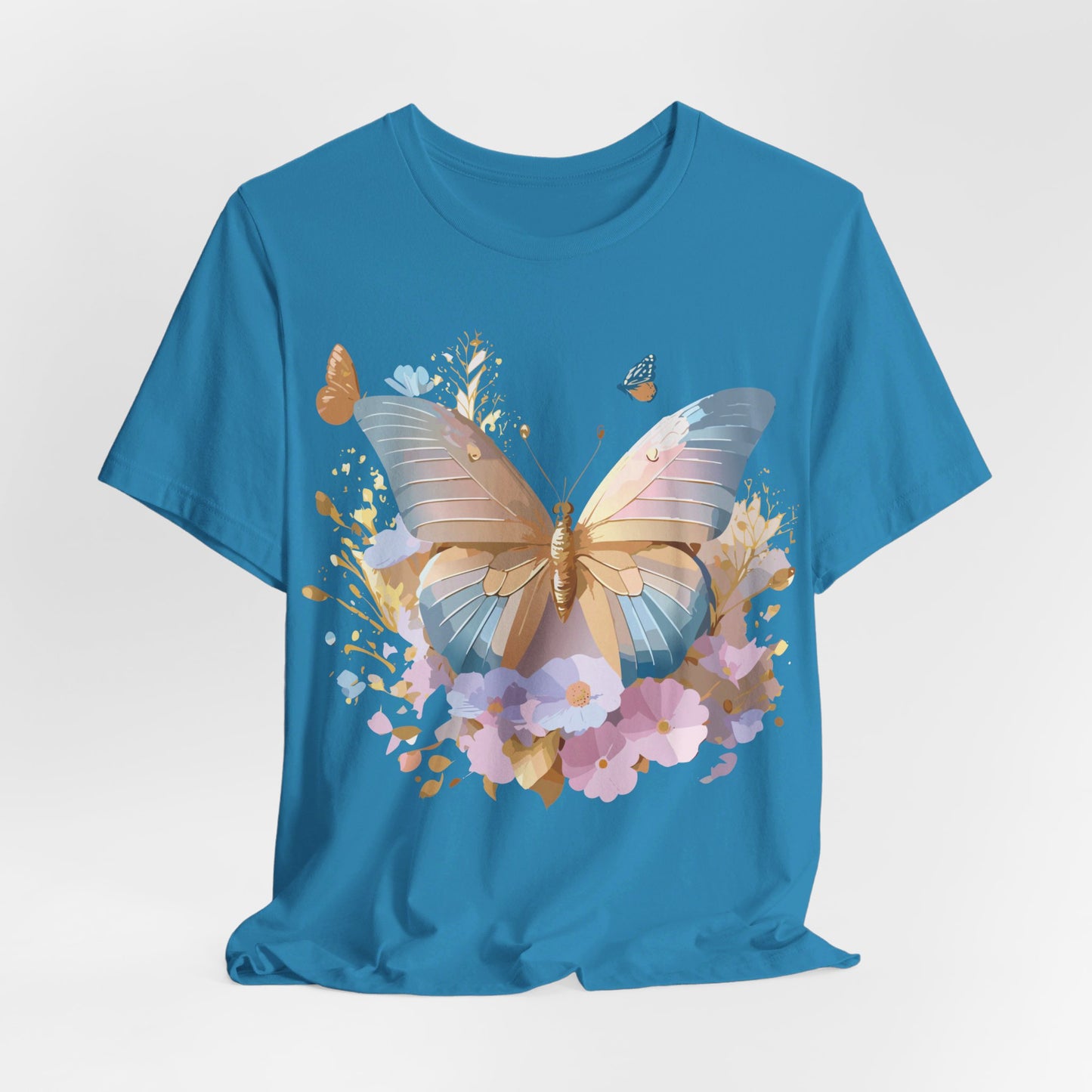 T-shirt en coton naturel avec papillon