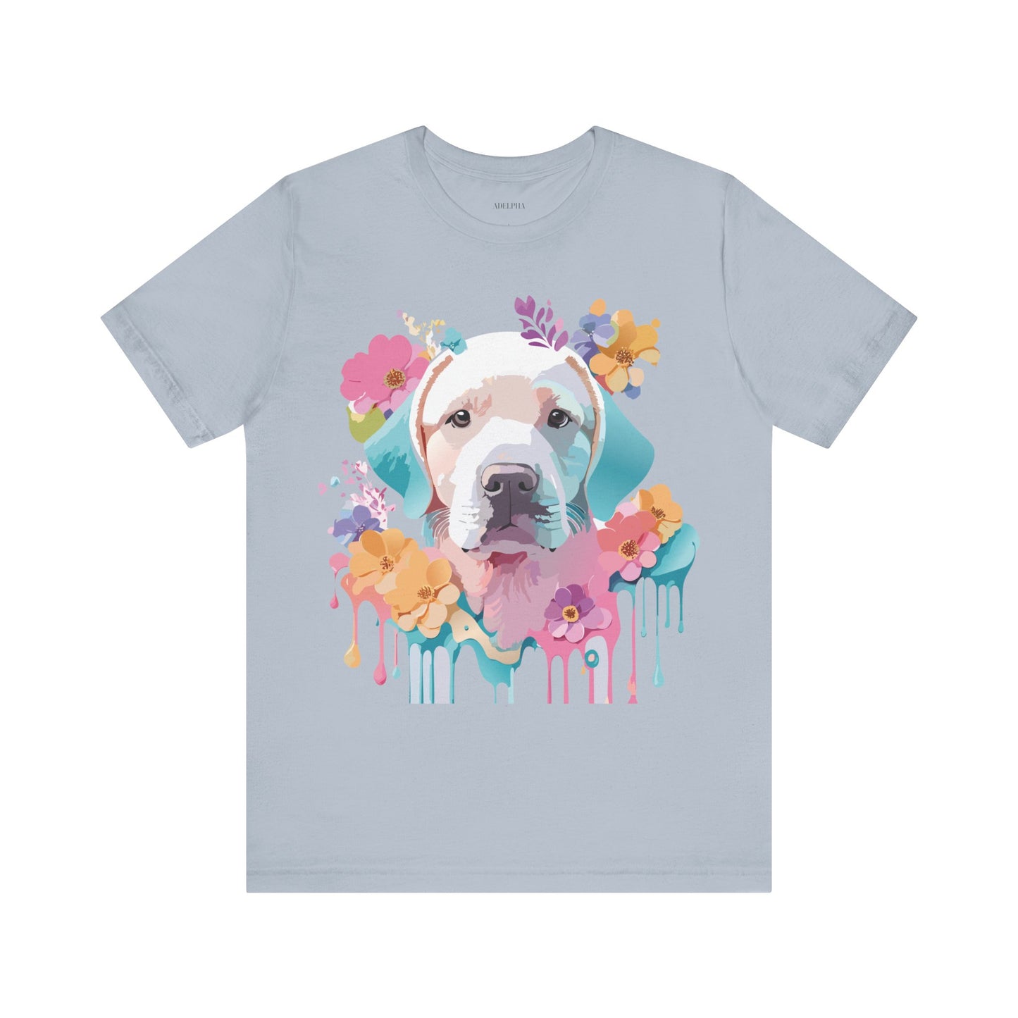 Natural Cotton Tee Shirt with Dog