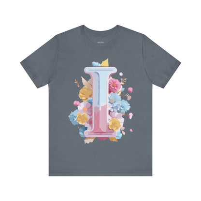 Natural Cotton Tee Shirt - Letters Collection - I Printify