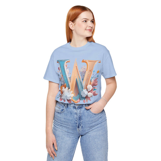 Natural Cotton Tee Shirt - Letters Collection - W Printify