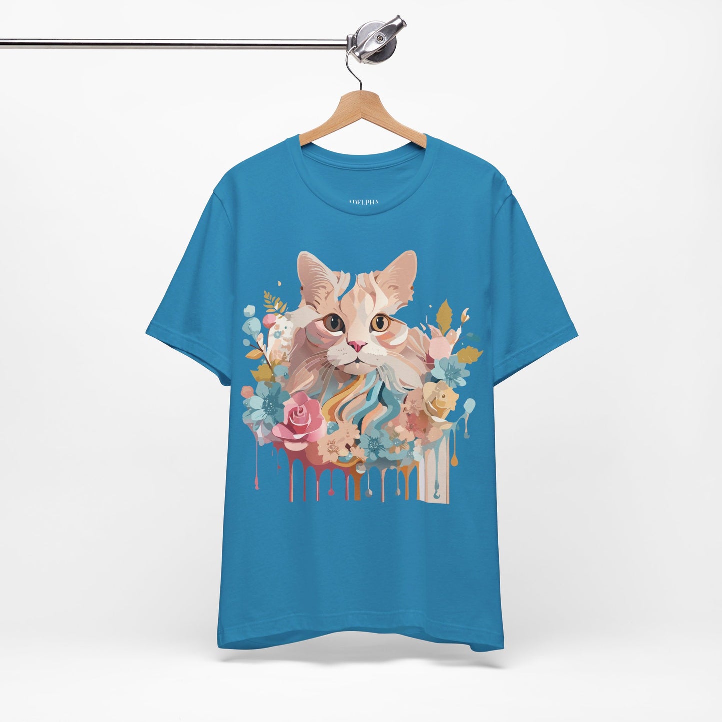 T-Shirt aus natürlicher Baumwolle mit Katze