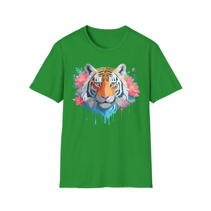 Tiger Shirt Unisex Animal Tee 100 Percent Ring Spun Cotton Softstyle