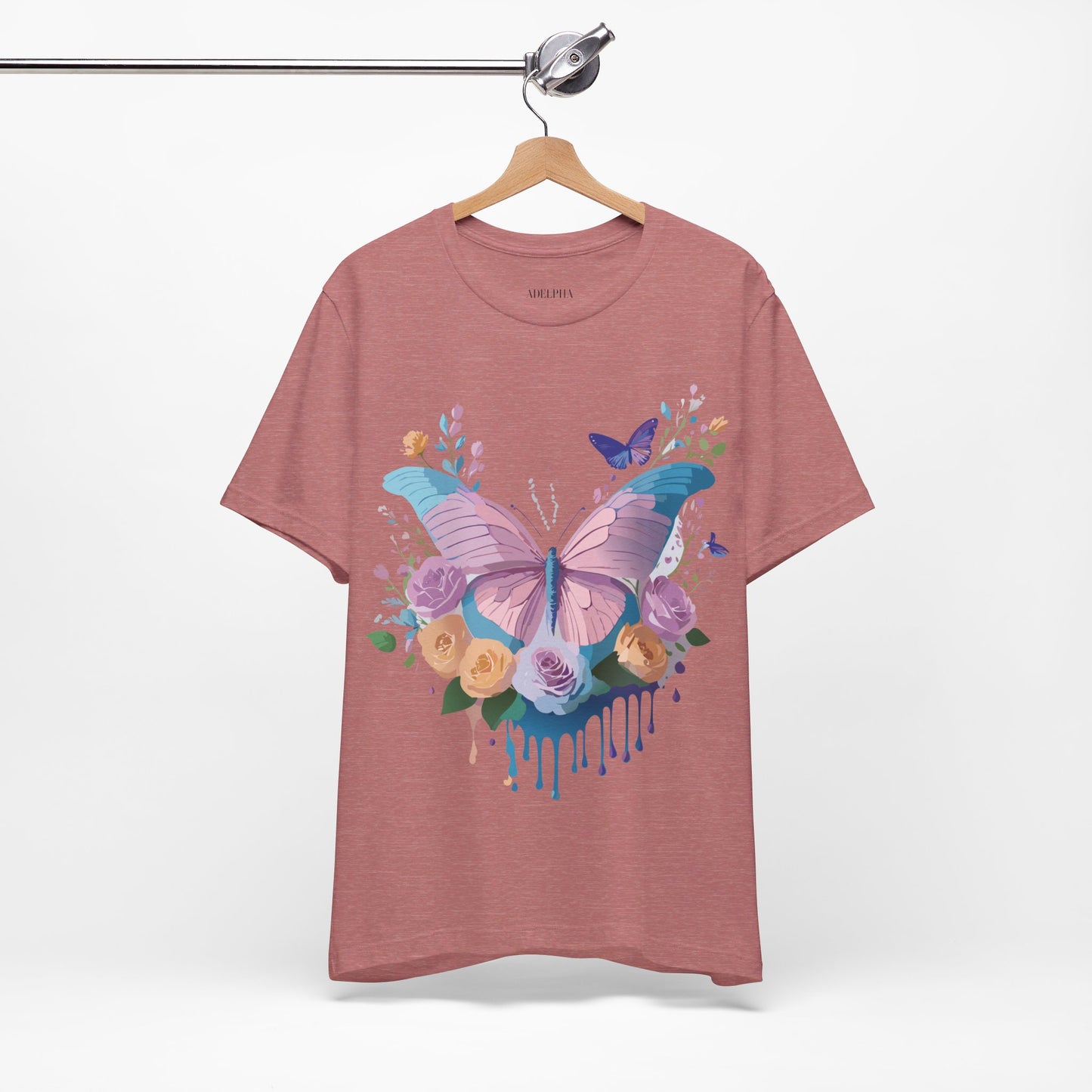 T-Shirt aus natürlicher Baumwolle mit Schmetterling