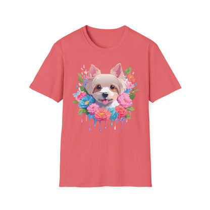 Unisex Gildan Softstyle Animal Print Dog Shirt Tee 100 Percent Cotton