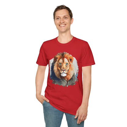 Lion Shirt Unisex Animal Tee Gildan Softstyle 64000 100 Percent Ring Spun Cotton