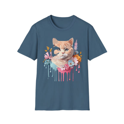 Cat Shirt Unisex Kitten Tee Softstyle Gildan 64000 Cotton Tee
