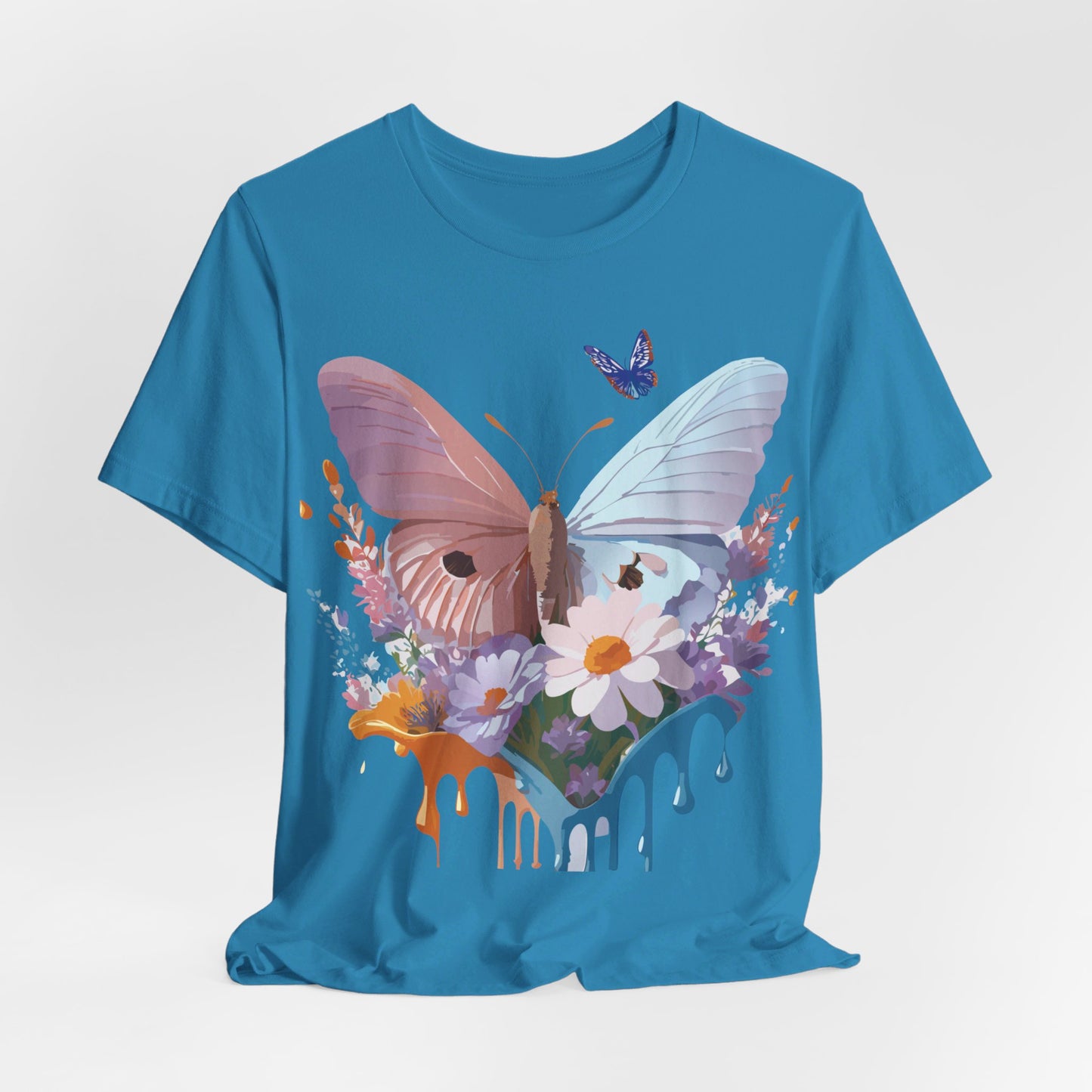 T-shirt en coton naturel avec papillon