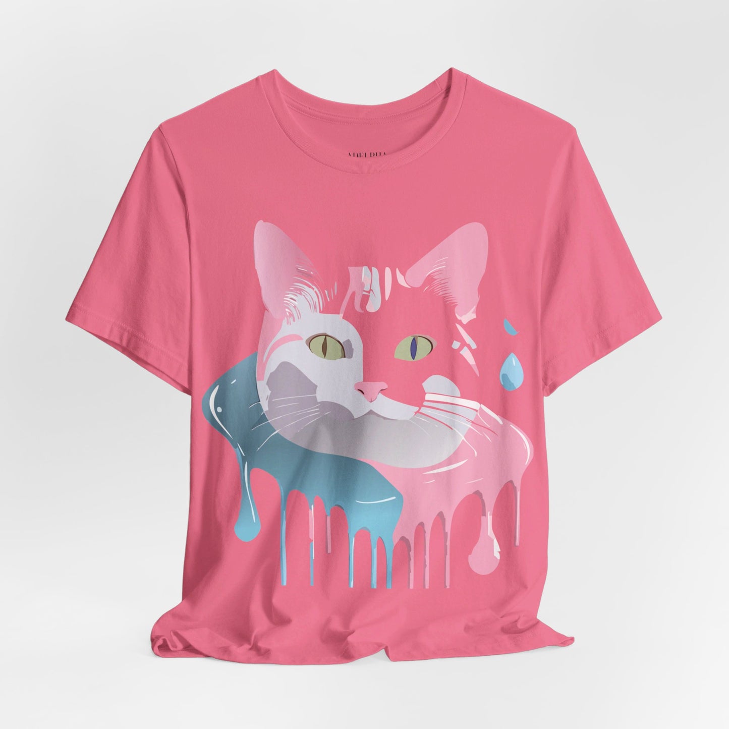 Natural Cotton Tee Shirt with Cat