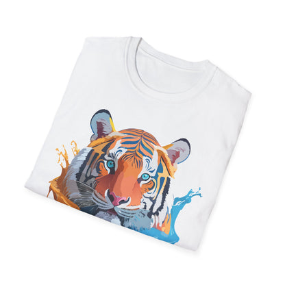 Tiger Shirt Unisex Animal Tee Ring Spun Cotton Gildan Softstyle Short Sleeve
