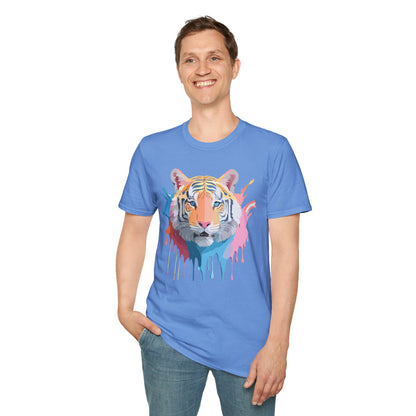 Tiger Print Unisex Softstyle T Shirt Gildan 64000 Comfort Tee