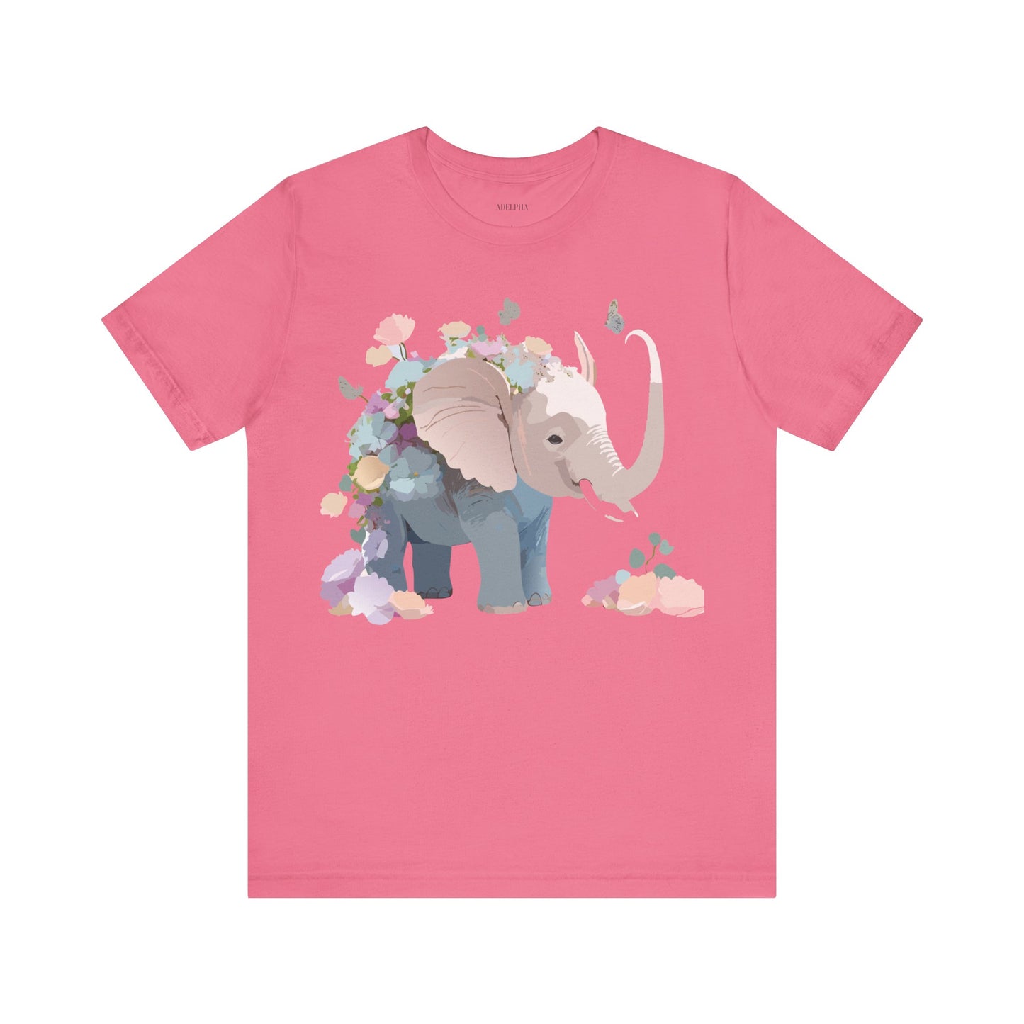 Natural Cotton Tee Shirt with Elephant