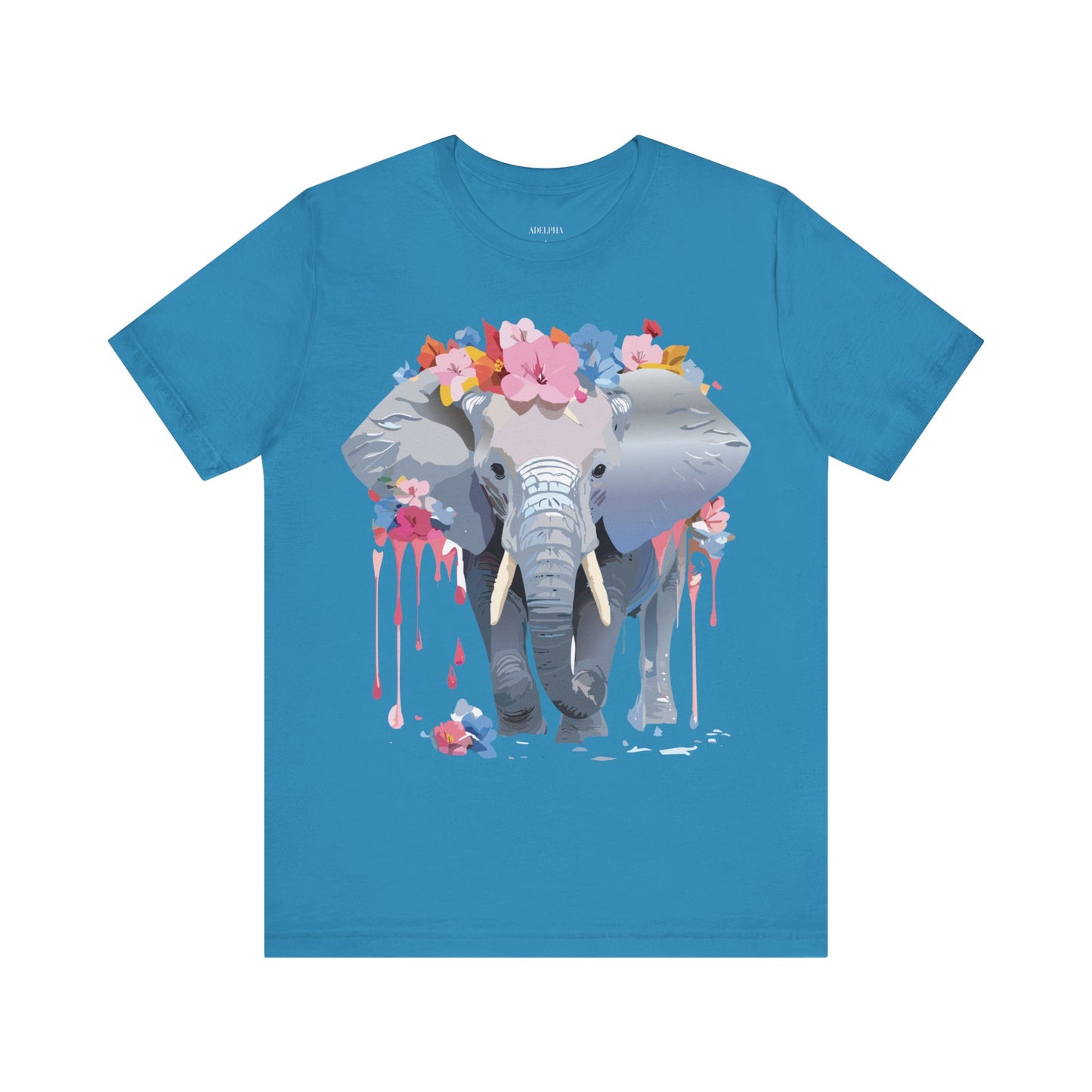 Natural Cotton Tee Shirt with Elephant