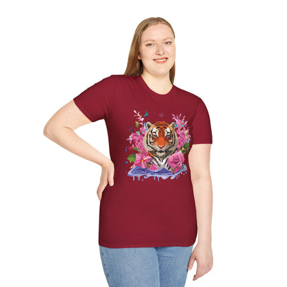 Tiger Shirt Unisex Gildan Softstyle Cotton Tee 100 Percent Ring Spun Comfort