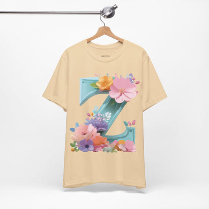 Natural Cotton Tee Shirt - Letters Collection - Z Printify
