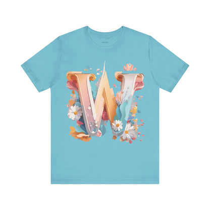 Natural Cotton Tee Shirt - Letters Collection - W Printify