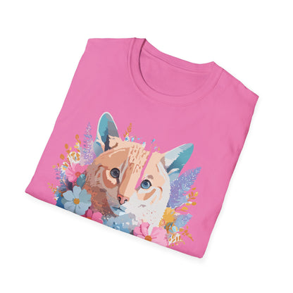 Unisex Cat Shirt Softstyle Tee 100 Percent Ring Spun Cotton Gildan 64000
